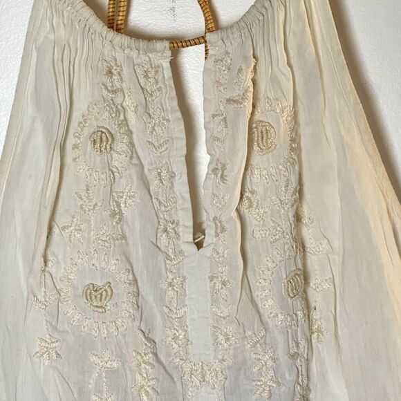 FREE‎ PEOPLE Vintage Y2K babydoll halter tank strappy boho womans 10 academia - Picture 3 of 13